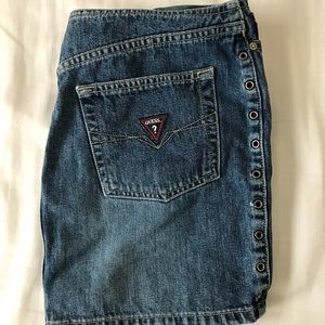 GUESS: Vintage Denim Skirt w/ Side Detailing
